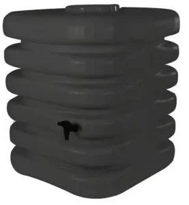 Récupérateur d'eau de pluie BELLI Anthracite carré 1000 litres