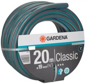 Tuyau d'arrosage robuste et flexible Gardena Classic 19 mm.